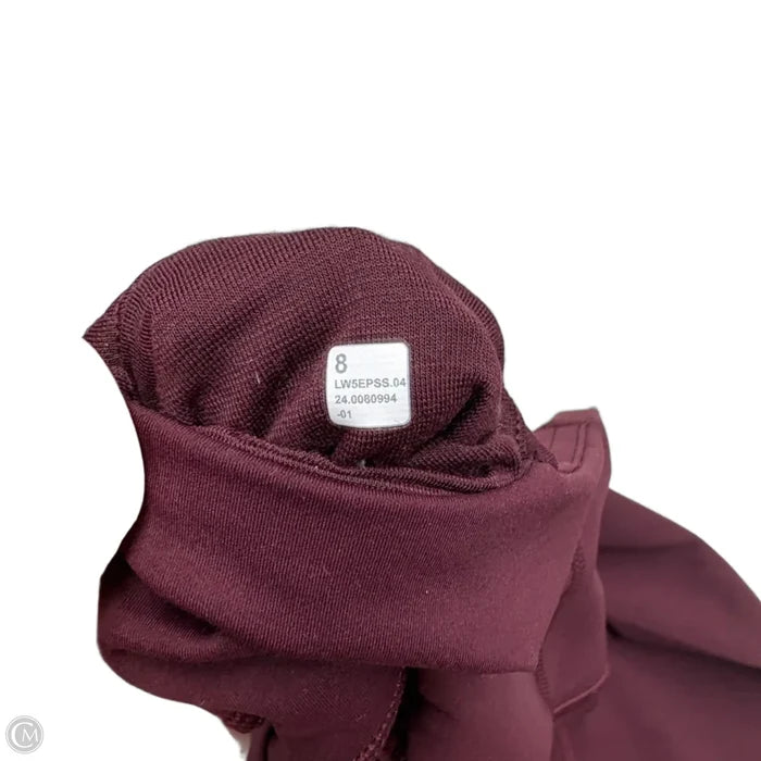 Athletic Leggings By Lululemon In Maroon, Size: M