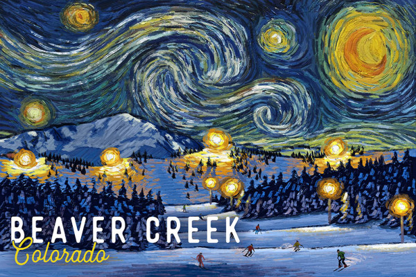 Beaver Creek Starry Night Tea Towel