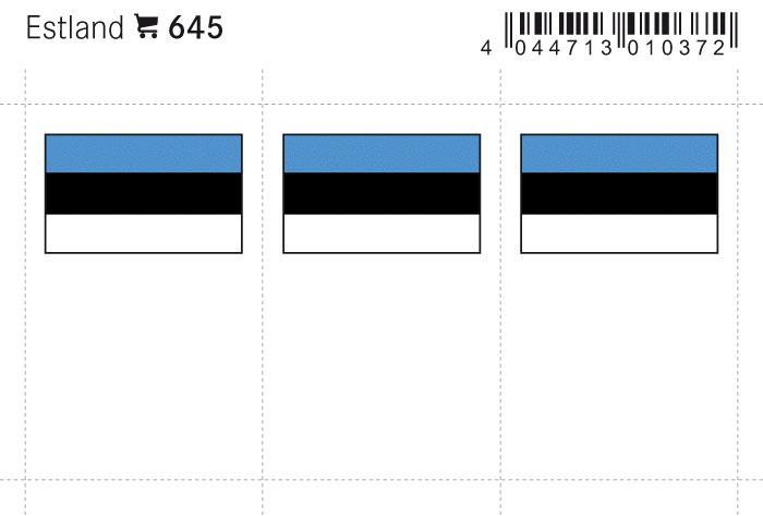 Estonia Flag Labels