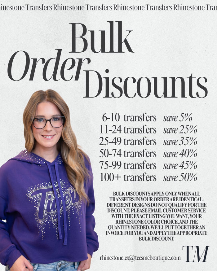 Heart Mouse Hands RHINESTONE TRANSFER