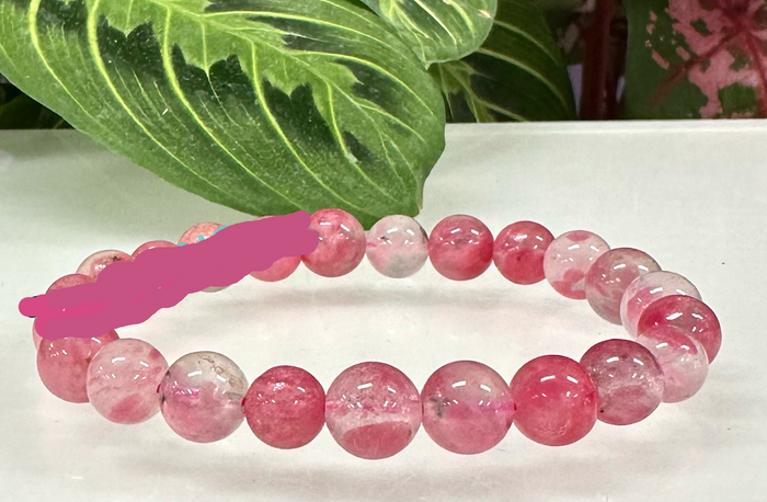 Natural Sakura Cherry Blossom "Ice" Rhodonite