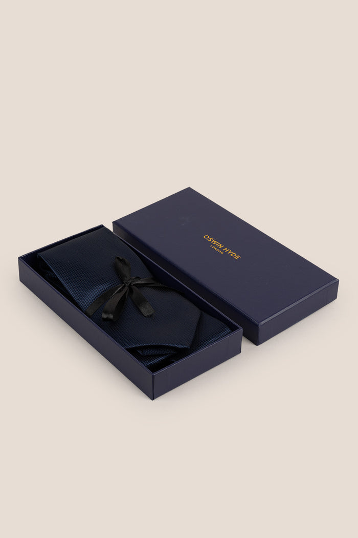 Navy Texture tie with refined design, perfect for weddings, office wear, and formal occasions.