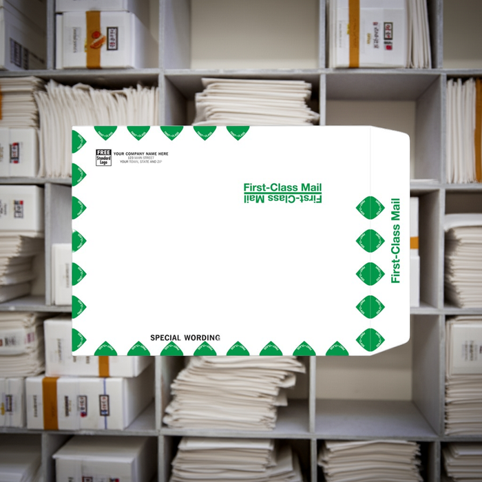1013FW White First Class Envelope 10 x 13" QTY 100