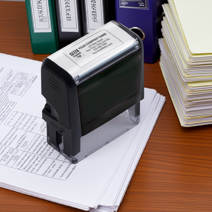 102169M Self Inking Name & Address Stamp Medium 2 1/8 x 5/8"
