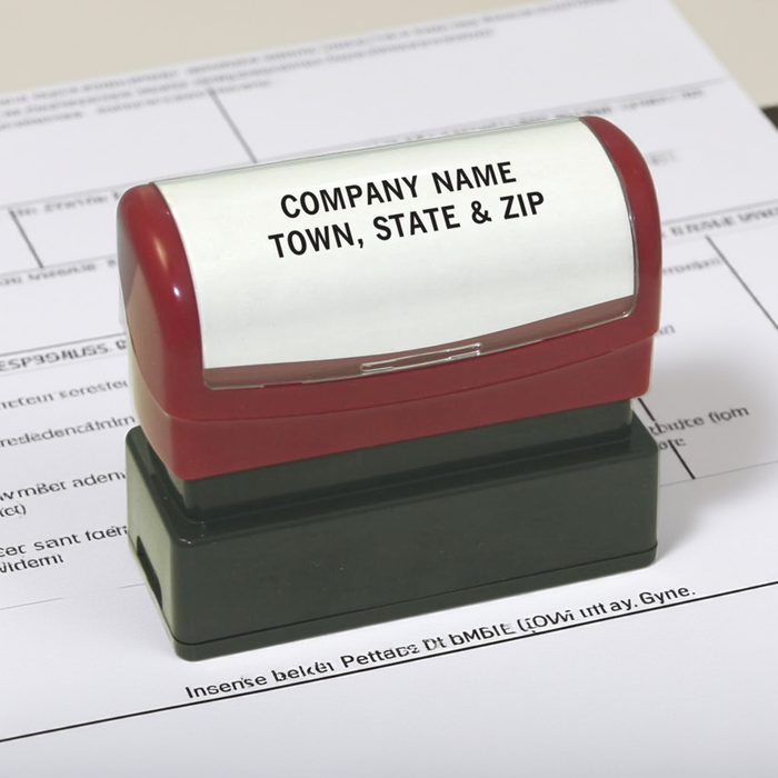1132336 2 Line Custom Stamp Pre-Inked Stamp