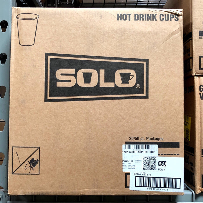 12 OZ WHITE PAPER HOT CUP 1000/CS