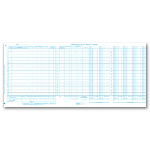152NJ.1 Payroll Sales Cash Receipts Journal 24 1/2 x 11" QTY 25
