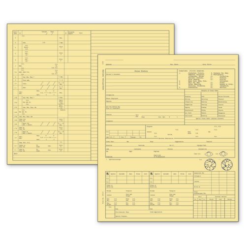 20918.1 Optometry Exam Record Folder Style Card 5 x 8" QTY 100
