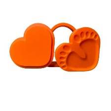 3D Printed Baby Feet in Heart Bath Bomb Mold