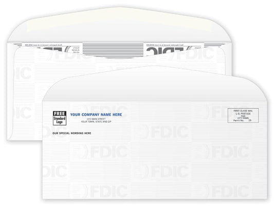 96301 #10 FDIC Tint Envelope 9 1/2 x 4 1/8" QTY 250