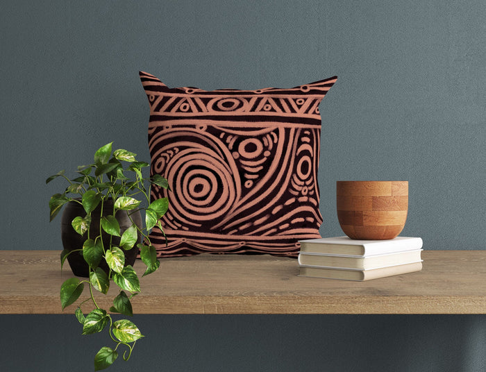 Aboriginal Art, Throw Pillow, Abstract Art Pillow, Designer Pillow, Colorful Pillow Case, Beautiful Pillow, 16X16 Case, Housewarming Gift