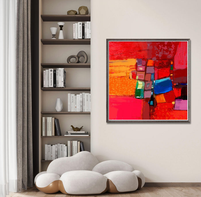 Abstract Canvas Print Red, Wall Art, Abstract Art, Art Print Watercolor, Artwork Original, Modern Art Painting, Modern Art, Home Décor