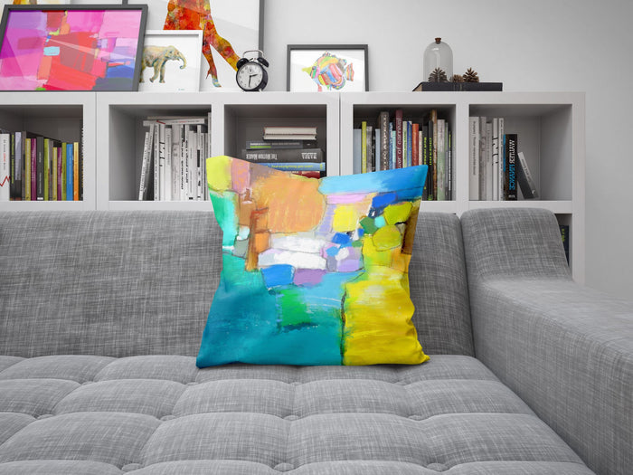 Abstract Pillow Case, Soft Pillow Cases, Colorful Pillow Case, Modern Pillow, 24X24 Pillow Case, Home Decor Pillow, Indoor Pillow Cases