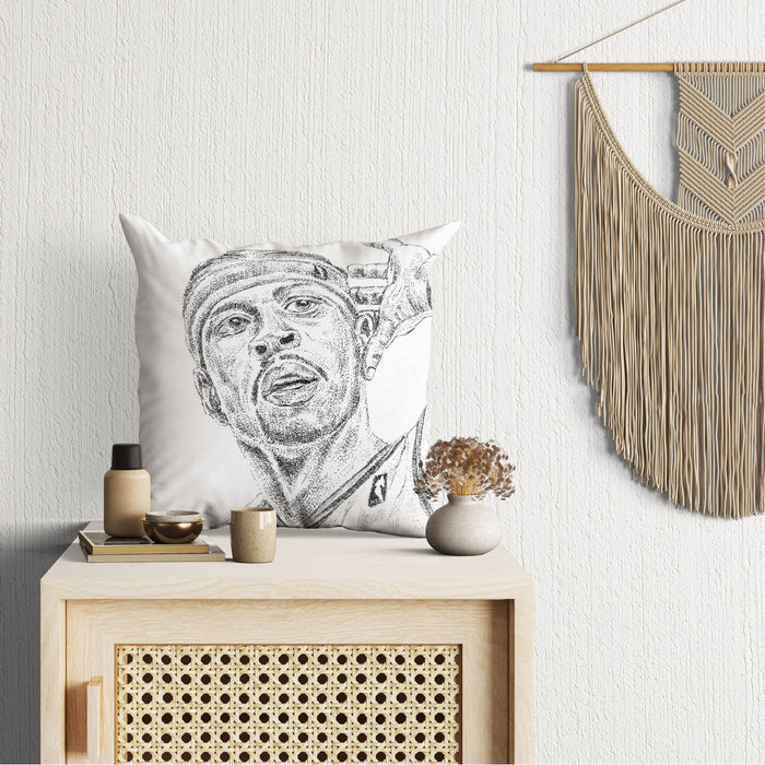 Allen Iverson Decorative Pillow, Sports Art, Artist Pillow, Black White Pillow, Contemporary Pillow, 20X20 Pillow Cover,Sofa Pillows
