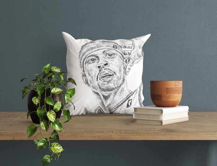 Allen Iverson Decorative Pillow, Sports Art, Artist Pillow, Black White Pillow, Contemporary Pillow, 20X20 Pillow Cover,Sofa Pillows