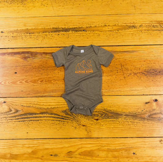 Alpine Kind M Infant Onesie- Olive