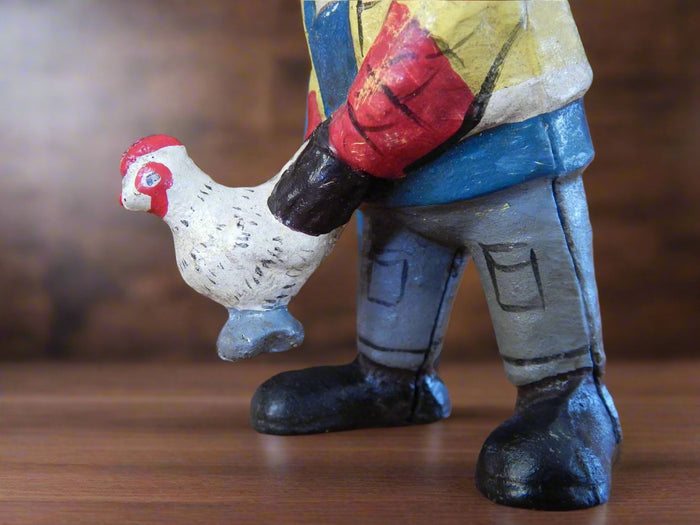 Americana Cast Iron Bank - Americana Chicken Man-Jantiques LLC.