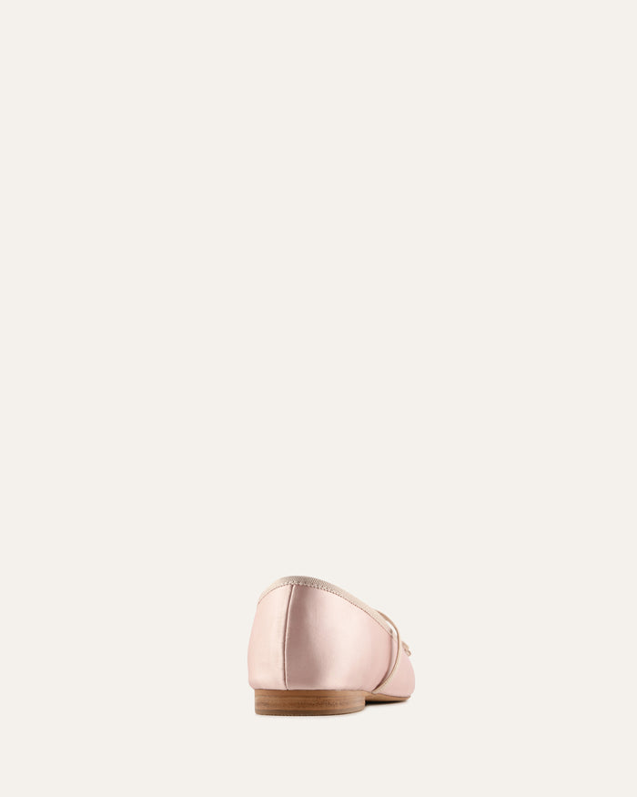 ASHA DRESS FLATS BLUSH SATIN