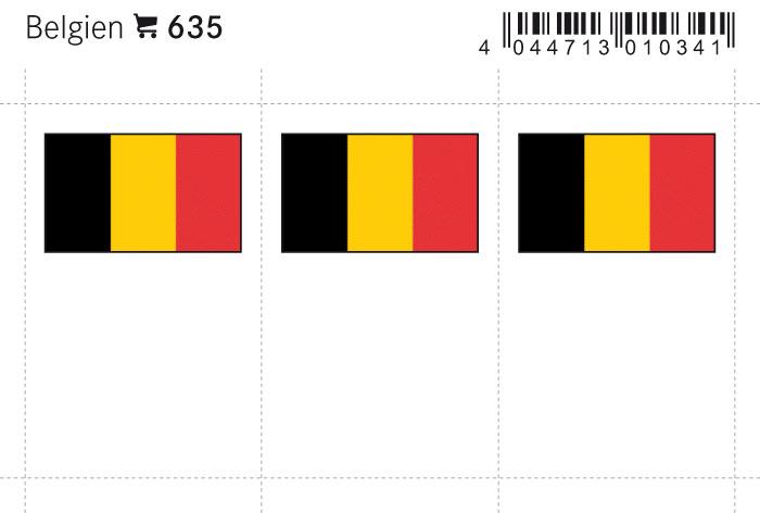 Belgium Flag Labels