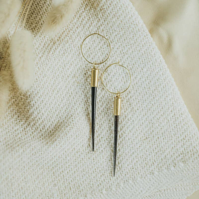 Beth Dutton Quill Hoops: Long Predominantly White