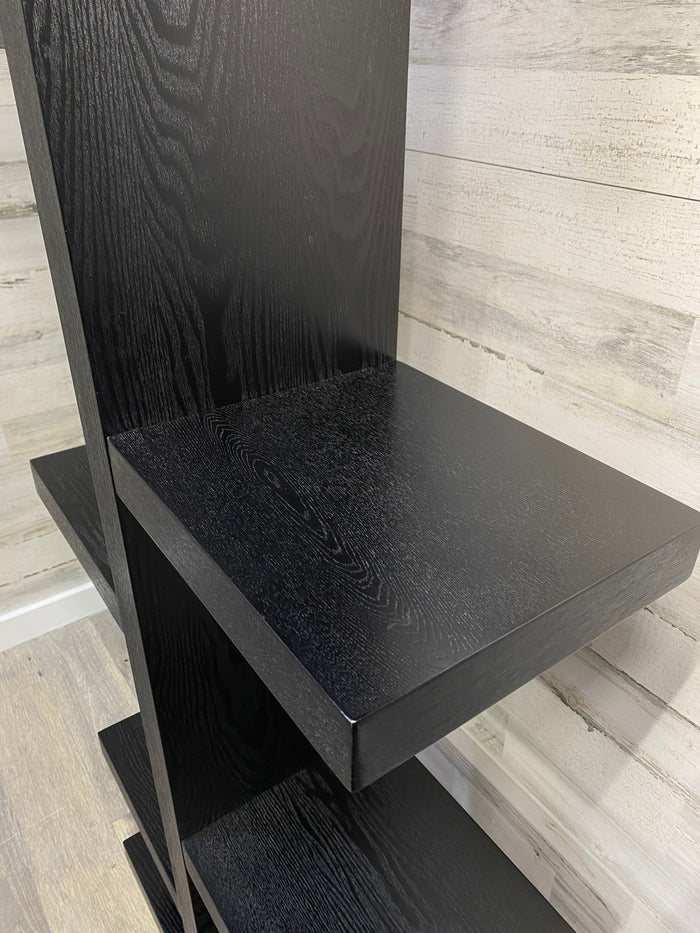 Black Asymmetrical Bookshelf Display