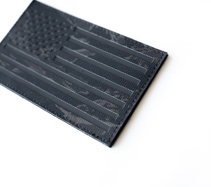 Black Tiger Stripe Camo IR American Flag Patch Set (70 Entries!)