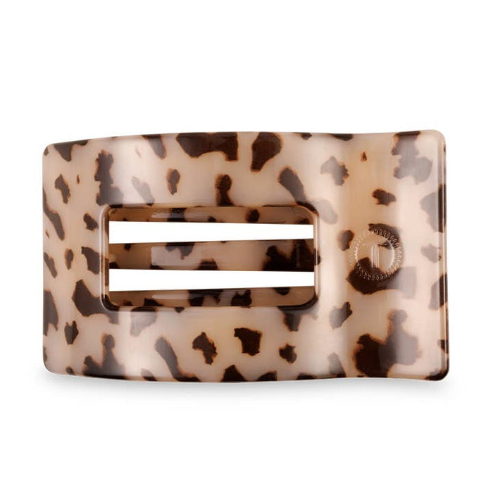 Blonde Tortoise Large Flat Rectangle Clip