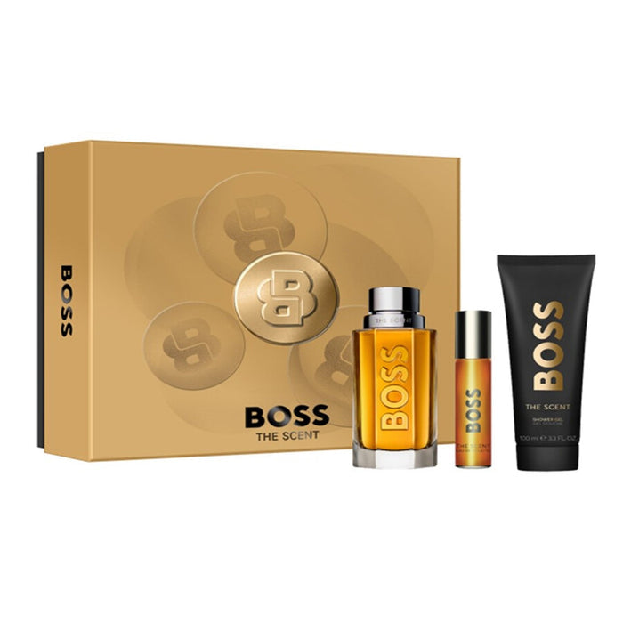 BOSS The Scent Eau De Toilette 100ml & Travel Spray 10ml & Shower Gel 100ml Gift Set