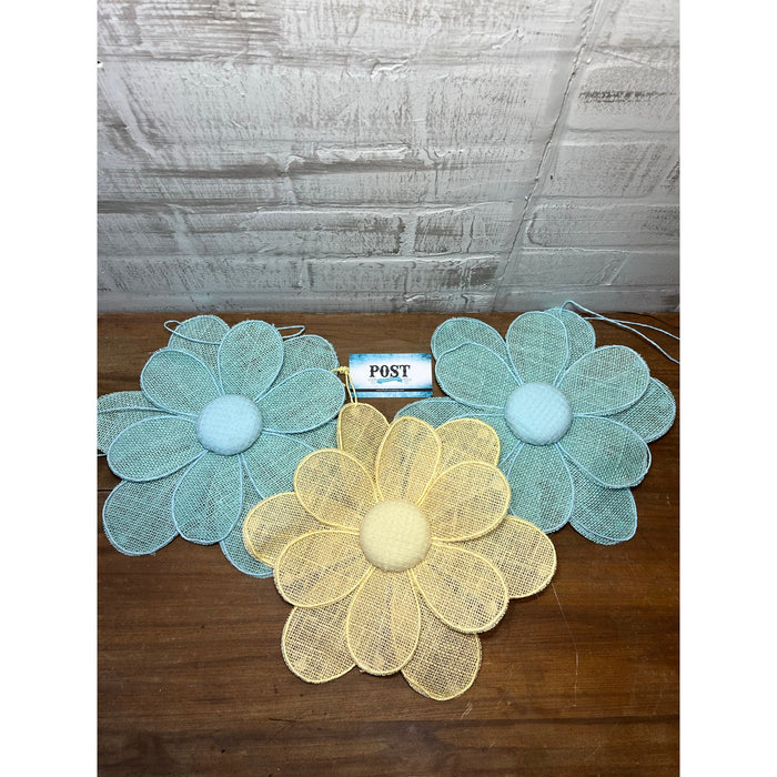 Burlap Flower Wall Decor Set