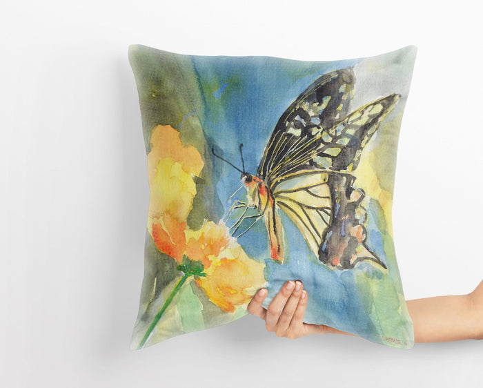 Butterfly Tapestry Pillows, Spring Throw Pillow, Soft Pillow Cases, Colorful Pillow Case, Watercolor Pillow Cases, 20X20 Pillow Cover