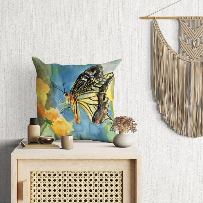 Butterfly Tapestry Pillows, Spring Throw Pillow, Soft Pillow Cases, Colorful Pillow Case, Watercolor Pillow Cases, 20X20 Pillow Cover