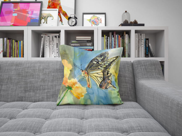 Butterfly Tapestry Pillows, Spring Throw Pillow, Soft Pillow Cases, Colorful Pillow Case, Watercolor Pillow Cases, 20X20 Pillow Cover