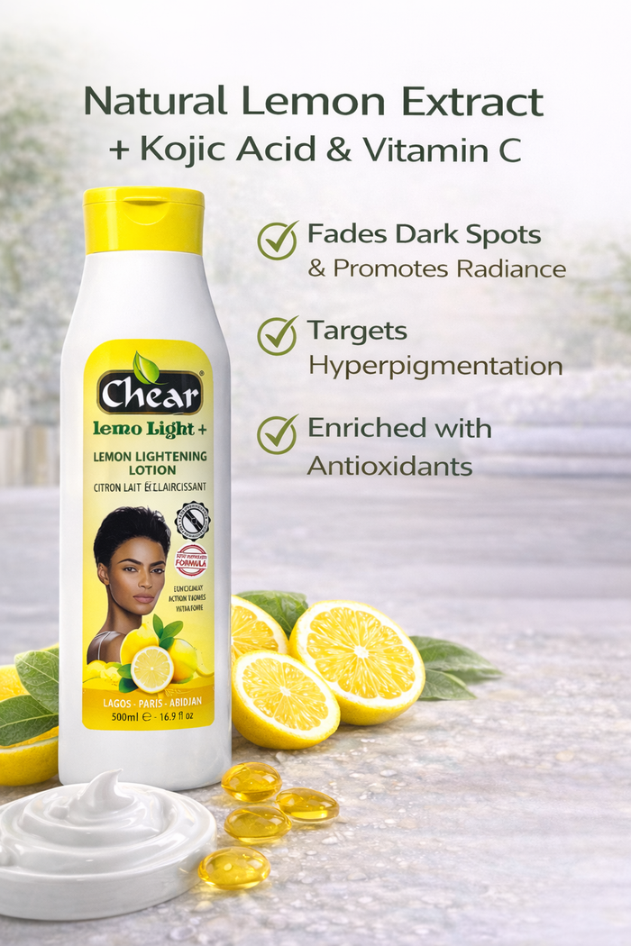 Chear Lemon Body Lotion 500ml with Lemon Extract & Vitamin C | Daily Brightening Moisturise