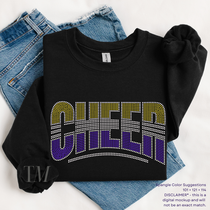 Cheer Curved SPANGLES TRANSFER