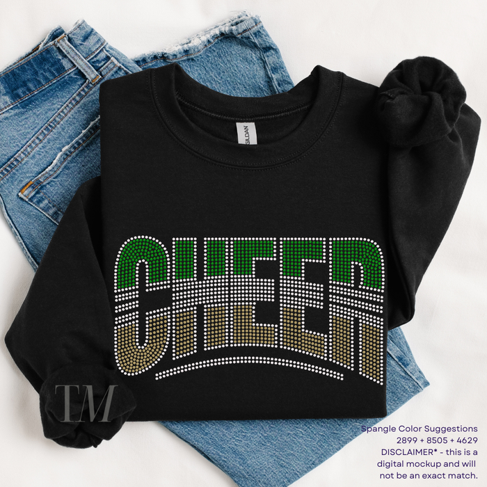 Cheer Curved SPANGLES TRANSFER