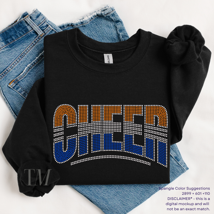 Cheer Curved SPANGLES TRANSFER