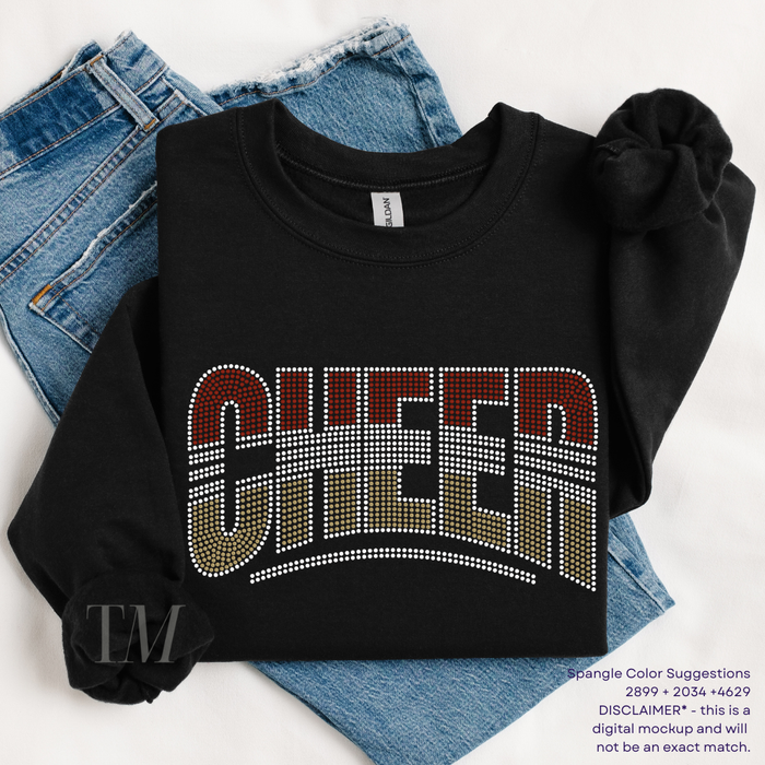 Cheer Curved SPANGLES TRANSFER