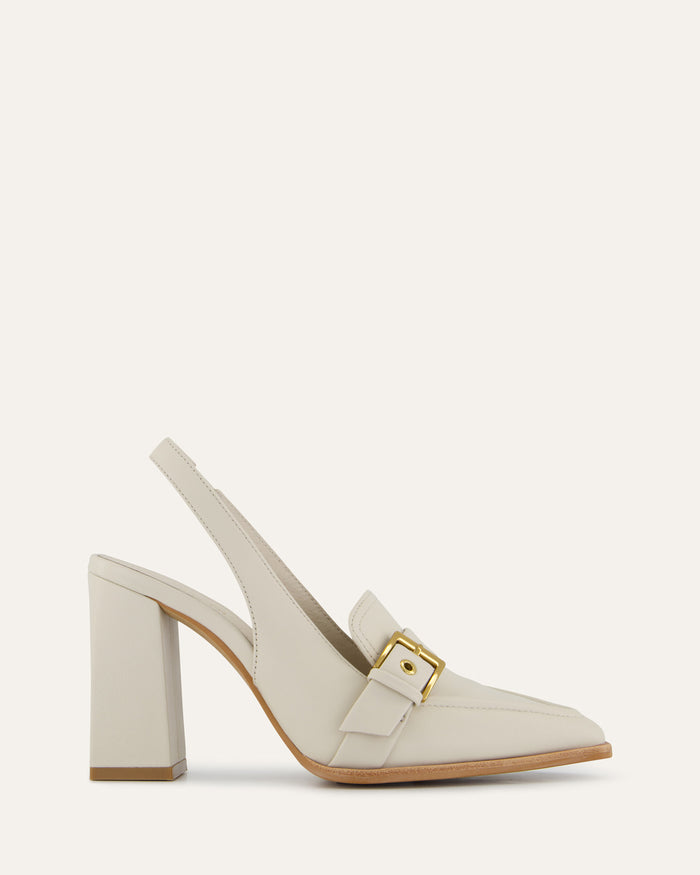 CODIE HIGH HEELS OFF WHITE LEATHER