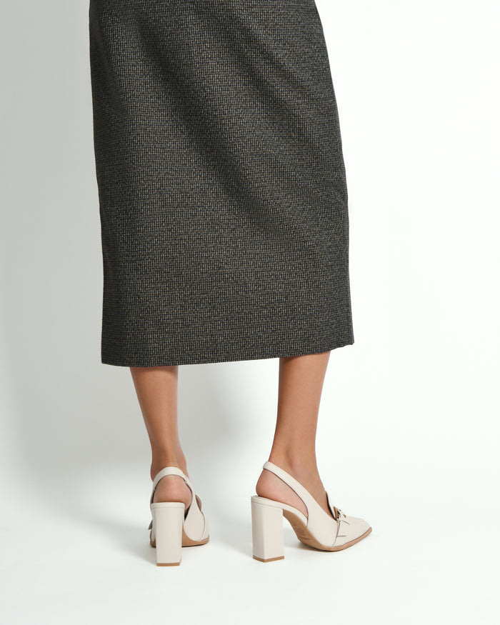 CODIE HIGH HEELS OFF WHITE LEATHER