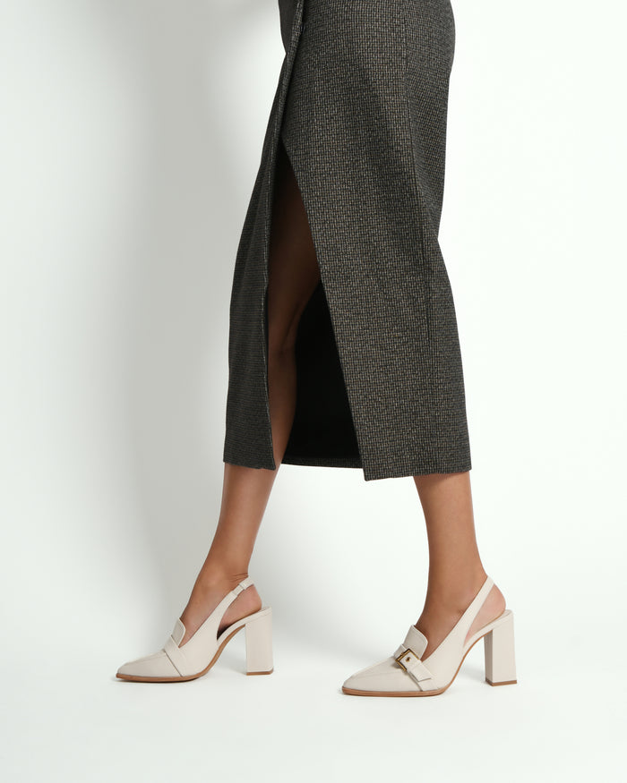 CODIE HIGH HEELS OFF WHITE LEATHER