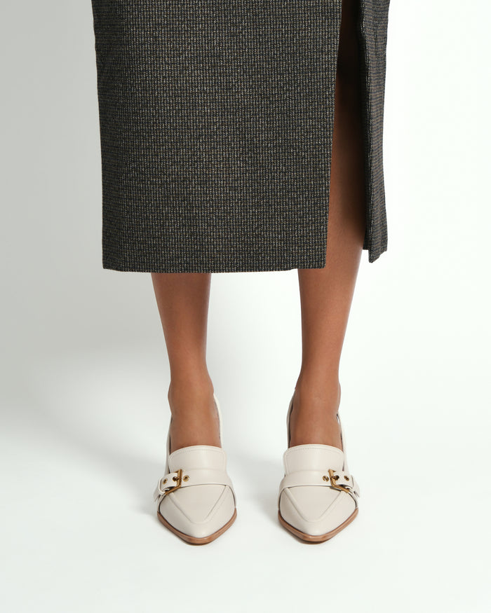 CODIE HIGH HEELS OFF WHITE LEATHER