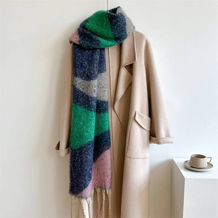Color Block Scarf - Green
