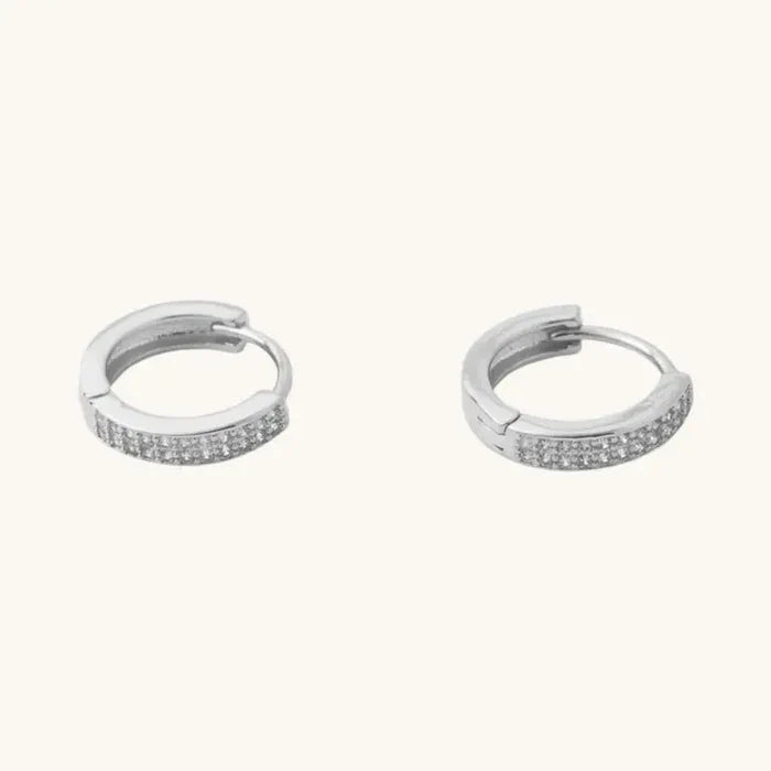 Crystal Huggies- Silver