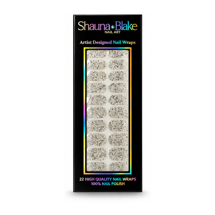 Diamond Snowfall No Light Gel Nail Wraps (NLG)