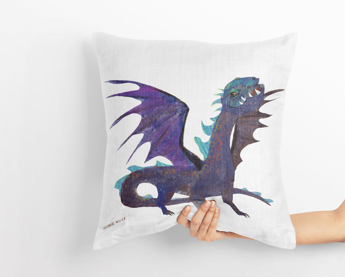 Dragon Fantasy Pillow Cases For Kids, Throw Pillow Cover, Abstract Art Pillow, Original Art Pillow, Home Decor Pillow, Farmhouse Decor