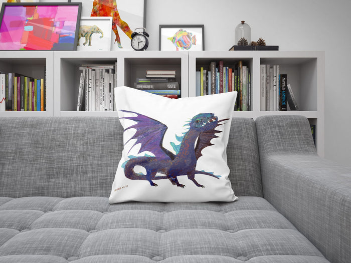 Dragon Fantasy Pillow Cases For Kids, Throw Pillow Cover, Abstract Art Pillow, Original Art Pillow, Home Decor Pillow, Farmhouse Decor