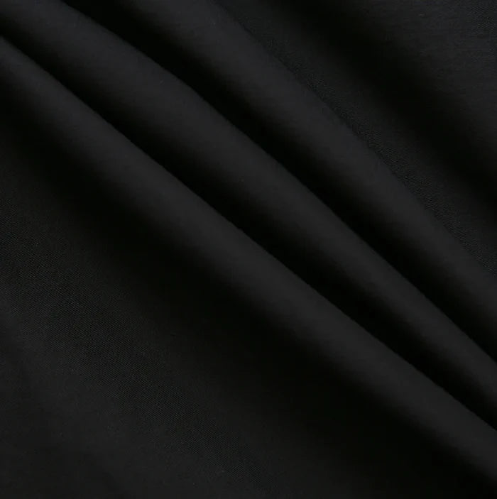 dress tafetta ruffle with velour tie - black