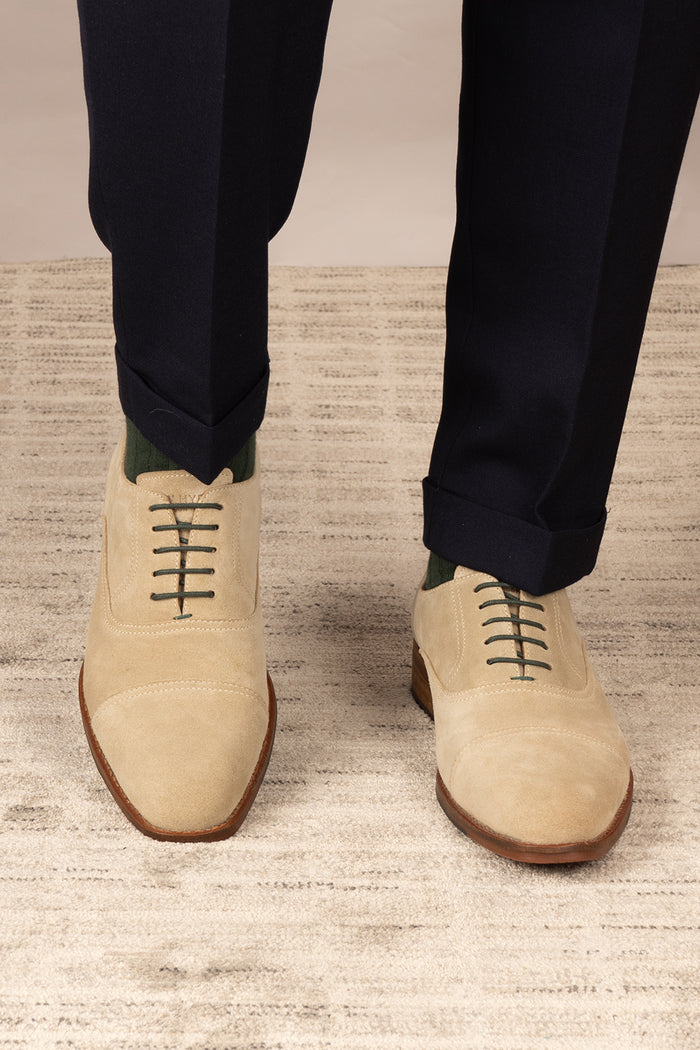 Elise Sand Suede Oxford Shoe | Oswin Hyde