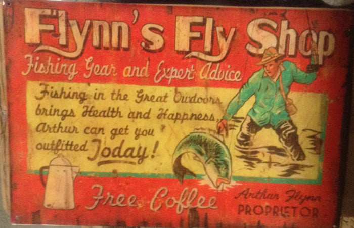 Flat Tin Sign - FLYNN'S FLY Shop-Jantiques LLC.