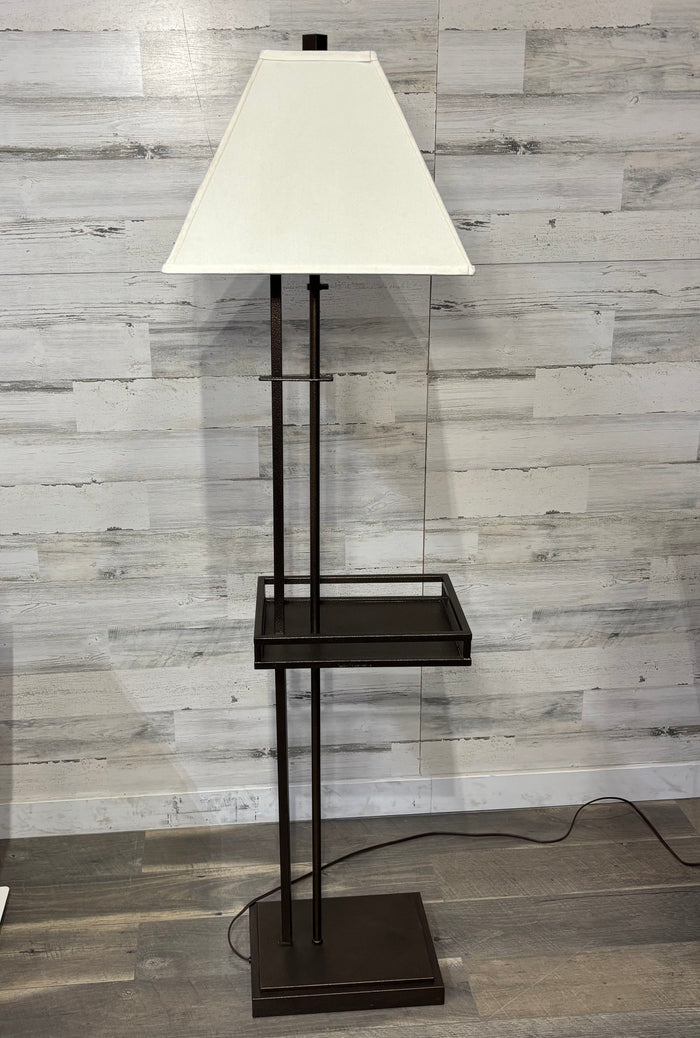 Floor Lamp with Built In End Table